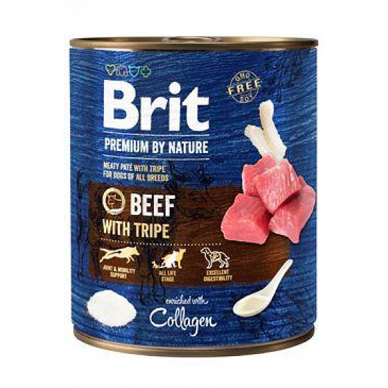 Brit Premium Dog by Nature Cons Beef & Tripes 800g