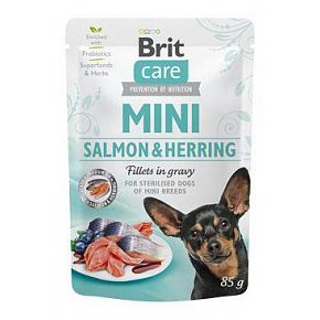 Brit Care Dog Mini Lazac&Hering steril filé 85g Brit Care Dog Mini Lazac&Hering steril filé 85g