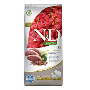 N&D Quinoa DOG ivartalanított kacsa&Brokkoli&sp. 12kg + INGYENES SZÁLLÍTÁS