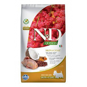 N&D Quinoa DOG Skin & Coat fürj és kókusz Mini 2,5kg N&D Quinoa DOG Skin & Coat fürj és kókusz Mini 2,5kg