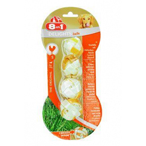 8in1 Delights Meaty Chewy Balls XS/4db 8in1 Delights Meaty Chewy Balls XS/4db
