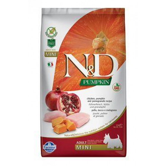 N&D Pumpkin DOG Adult Mini csirke és gránátalma 2,5kg