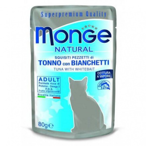 MONGE NATURAL tasak tonhal zselében heringgel macskáknak 80 g