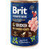 Brit Premium by Nature kutya csirke szívvel 6 x 400 g-os konzervdobozban