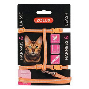 Macskahám pórázzal 1,2m narancssárga Zolux Macskahám pórázzal 1,2m narancssárga Zolux
