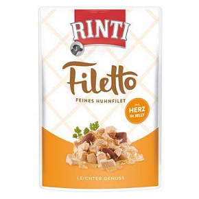 Rinti Dog Filetto zsebcsirke+csirkeszív zselében 100g Rinti Dog Filetto zsebcsirke+csirkeszív zselében 100g