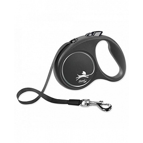 Flexi Black Design szalag M 5 m fekete (25 kg-ig)