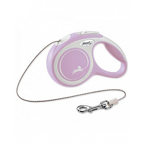 Flexi New Comfort Póráz M 5 m világos rózsaszín (20 kg-ig)