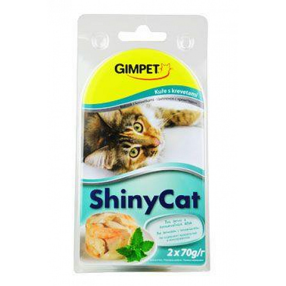 Gimpet ShinyCat konz. garnélarák&csirke 2x70g