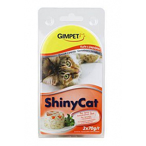 Gimpet ShinyCat konz. csirke&papaya 2x70g Gimpet ShinyCat konz. csirke&papaya 2x70g