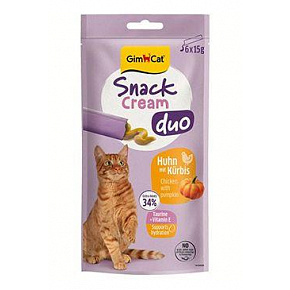 GimCat Snack Cream Duo csirke&sütőtök 6x15g GimCat Snack Cream Duo csirke&sütőtök 6x15g
