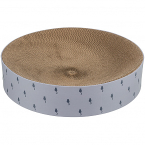 LILLY kerek kaparóágy macskamentával, 45 × 10 cm, karton, szürke LILLY kerek kaparóágy macskamentával, 45 × 10 cm, karton, szürke