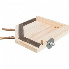 Emelvény sügérekkel 19 x 19 cm, fa Emelvény sügérekkel 19 x 19 cm, fa