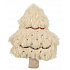 Karácsonyfa macskamentával, 10.5 cm, plüss, bézs/arany