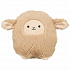 Karácsonyi bárány, hanggal, 16 cm, plüss, bézs