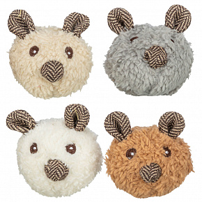 Plüss mackó - fej, macskamentával, 8 cm, különböző színekben Plüss mackó - fej, macskamentával, 8 cm, különböző színekben