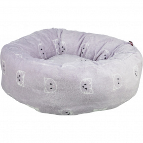 Kerek MIMI fekhely 50 cm, macskafej minta, lila - KORLÁTOZOTT AJÁNLAT Kerek MIMI fekhely 50 cm, macskafej minta, lila - KORLÁTOZOTT AJÁNLAT