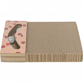 VALENTINE kaparó karton, labdákkal és macskamentával, 38 x 5 x 30 cm, barack - KORLÁTOZOTT AJÁNLAT VALENTINE kaparó karton, labdákkal és macskamentával, 38 x 5 x 30 cm, barack - KORLÁTOZOTT AJÁNLAT