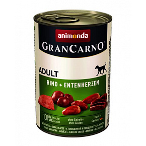 Animonda GRANCARNO® kutya felnőtt marhahús és kacsa szívek bal. 6 x 400g-os konzervdoboz Animonda GRANCARNO® kutya felnőtt marhahús és kacsa szívek bal. 6 x 400g-os konzervdoboz