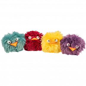 Szőrös csörgő labda "madárka", 6 cm, plüss, különböző színekben Szőrös csörgő labda "madárka", 6 cm, plüss, különböző színekben