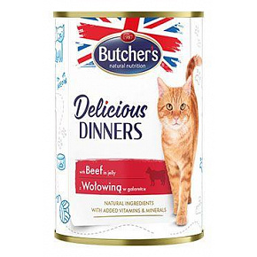 Butcher's Cat Finom marhahús zselés konzervekben. 400g Butcher's Cat Finom marhahús zselés konzervekben. 400g