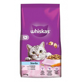 Whiskas Dry Steril lazacos száraztáp 1,4kg Whiskas Dry Steril lazacos száraztáp 1,4kg