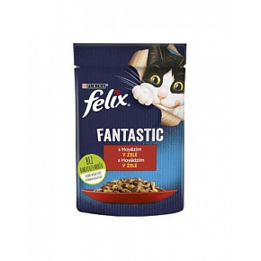 Nestlé FELIX Fantastic macska marhahús zselés kapszula 26x85 g Nestlé FELIX Fantastic macska marhahús zselés kapszula 26x85 g