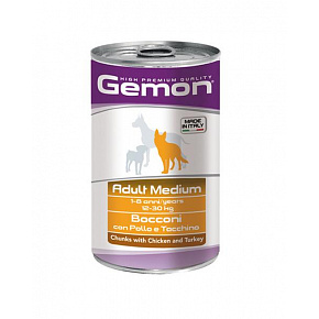 GEMON konzerv felnőtt kutyáknak csirkés pulykakonzerv 1250 g GEMON konzerv felnőtt kutyáknak csirkés pulykakonzerv 1250 g