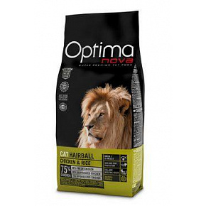 Optima Nova Cat Hairball Chicken&Rice 2kg