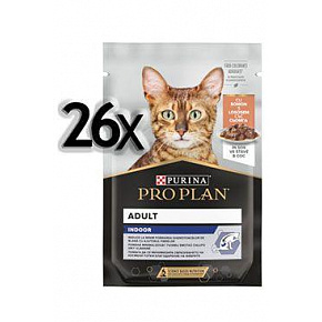 ProPlan Cat tasak Indoor Adult Lazac 26x85g