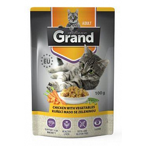 GRAND Cat tasak Deluxe Adult csirkehús zöldségekkel.100g GRAND Cat tasak Deluxe Adult csirkehús zöldségekkel.100g