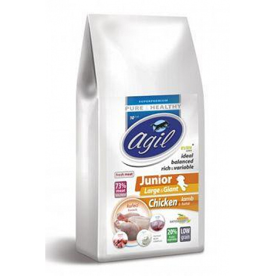Agil Junior Large&Giant Low Grain Csirke&Bárány&Tonhal 10kg