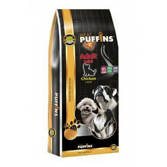 Puffins Dog Adult Yorkshire&Mini Csirke 1kg