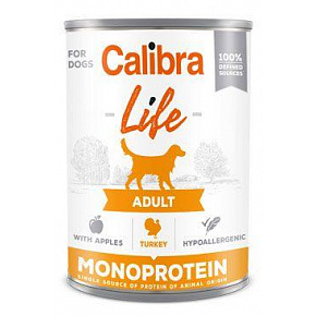 Calibra Dog Life Cons.Felnőtt pulyka almával 400g