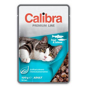 Calibra Cat pocket Premium Adult Pisztráng & Lazac 100g Calibra Cat pocket Premium Adult Pisztráng & Lazac 100g