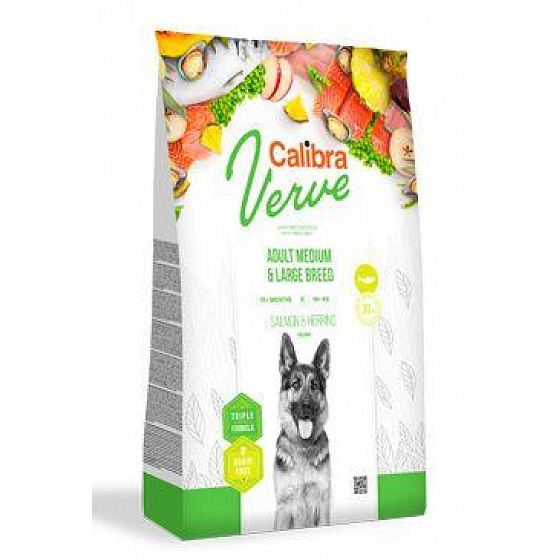 Calibra Dog Verve GF Adult M&L Lazac&Hering 12kg