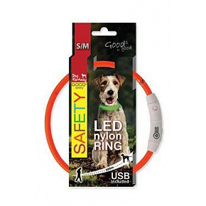 Nyakörv DOG FANTASY light USB narancssárga 45cm 1 db Nyakörv DOG FANTASY light USB narancssárga 45cm 1 db