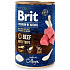 Brit Premium by Nature kutyaeledel Marhahússal és Pacallal 6 x 400 g konzerv