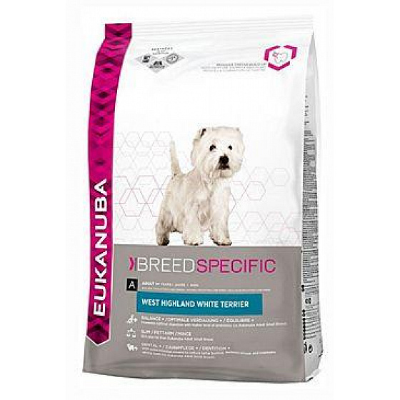 Eukanuba Dog BREED Adult West High White Terrier 2,5 kg