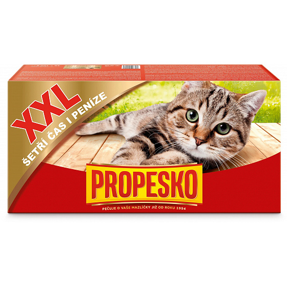 Propesko tasakok csirkével, marhahússal, nyúllal és lazaccal szószban 48x100 g