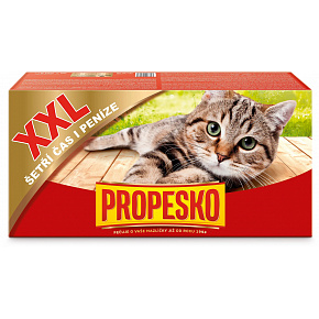 Propesko tasakok csirkével, marhahússal, nyúllal és lazaccal szószban 48x100 g Propesko tasakok csirkével, marhahússal, nyúllal és lazaccal szószban 48x100 g