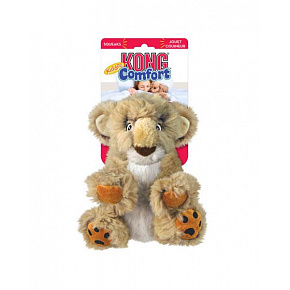 Kong Dog Comfort Kiddos oroszlános játék sípolóval, poliészter L