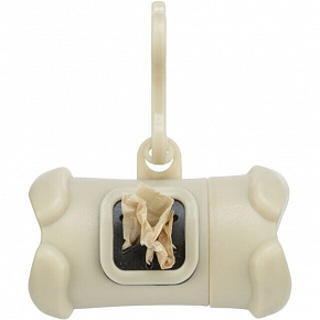 Műanyag tálca ürülékgyűjtő zsákokhoz, BONE alakú, 1 tekercs 15 db