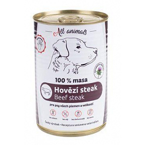 All Animals DOG konz. Marhahús steak 400g