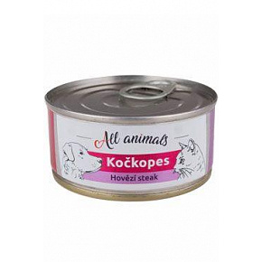 All Animals kutyamacská konz. Marhahús steak. 100g