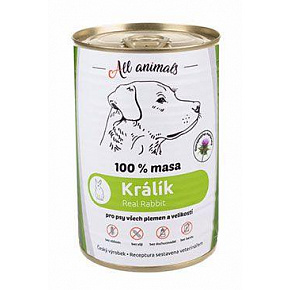 All Animals DOG konz. Őrölt nyúl 400g