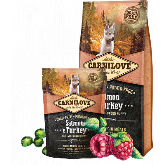 Carnilove Dog Lazac és pulyka LB kölyökkutyáknak 4kg
