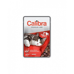 Calibra KAPSIČKA Premium cat Adult Csirke & marhahús szószban 24 x 100 g Calibra KAPSIČKA Premium cat Adult Csirke & marhahús szószban 24 x 100 g