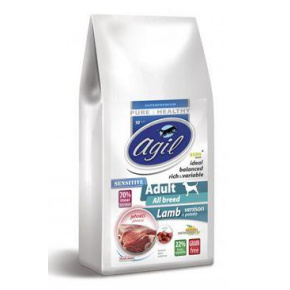 Agil Adult Sensitive Gabonamentes bárány, szarvashús 10kg