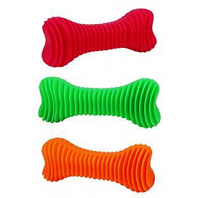 Kutya játék csont fogászati bordázott úszó 14cm SP Kutya játék csont fogászati bordázott úszó 14cm SP